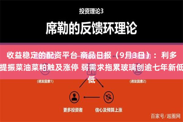 收益稳定的配资平台 商品日报（9月3日）：利多提振菜油菜粕触及涨停 弱需求拖累玻璃创逾七年新低